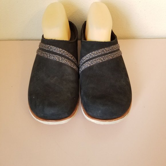 Chaco 9.5 Black Slip on Loafer Shoes HARPER Clogs Wool - Picture 8 of 8